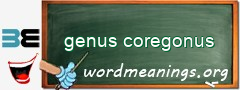 WordMeaning blackboard for genus coregonus